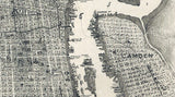 1870 Map of Philadelphia Pennsylvania & Reading Railroad