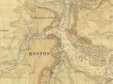 1860 Map of Boston Harbor Massachusetts