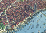 1879 Birds Eye View Map of New York City