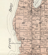 1914 Map of Washington Township Door County Wisconsin