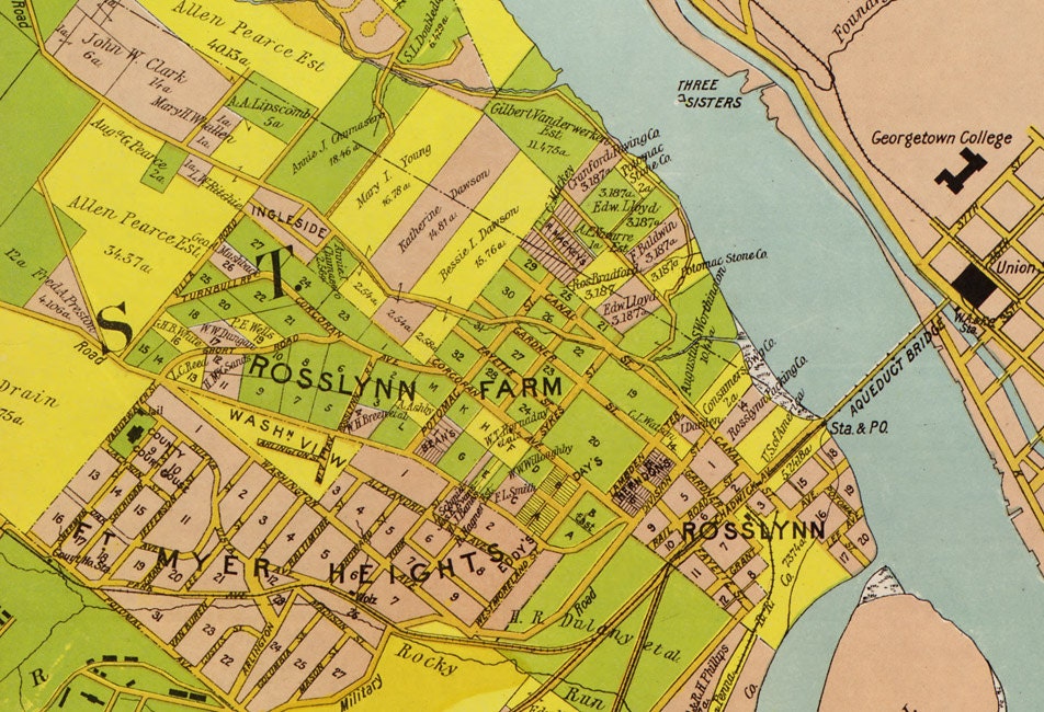 1900 Map of Alexandria County Virginia