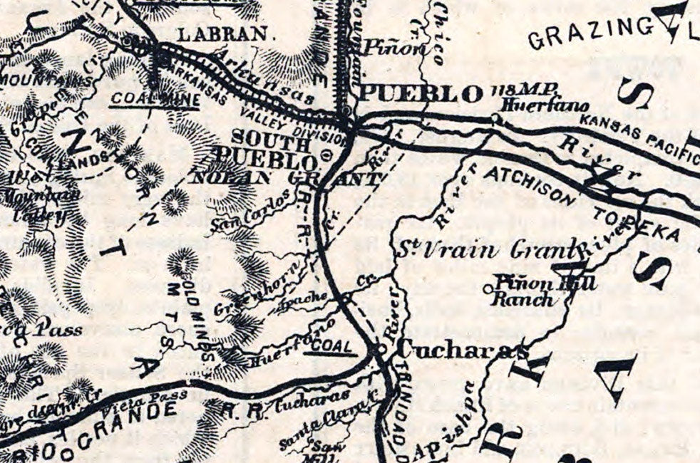 1873 Map of the Denver and Rio Grande Railway