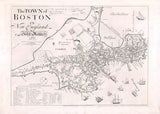 1722 Map of Boston in New England