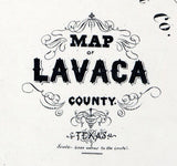 1879 Map of Lavaca County Texas