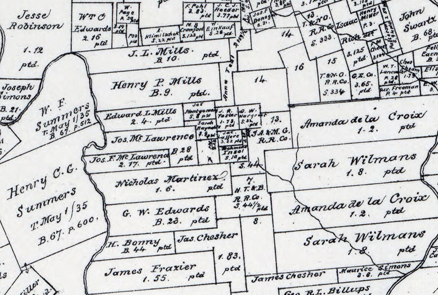 1879 Map of Lavaca County Texas