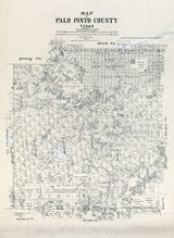 1879 Map of Palo Pinto County Texas