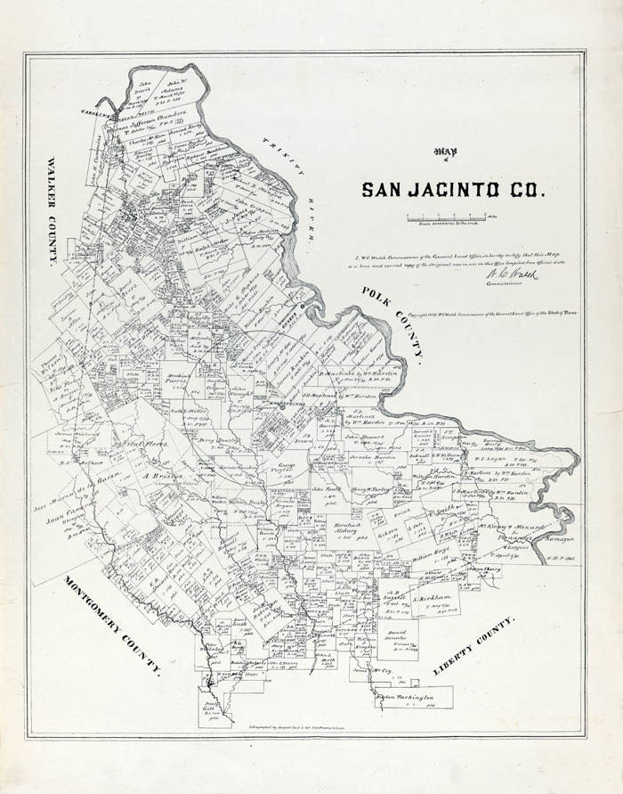 1879 Map of San Jacinto County Texas