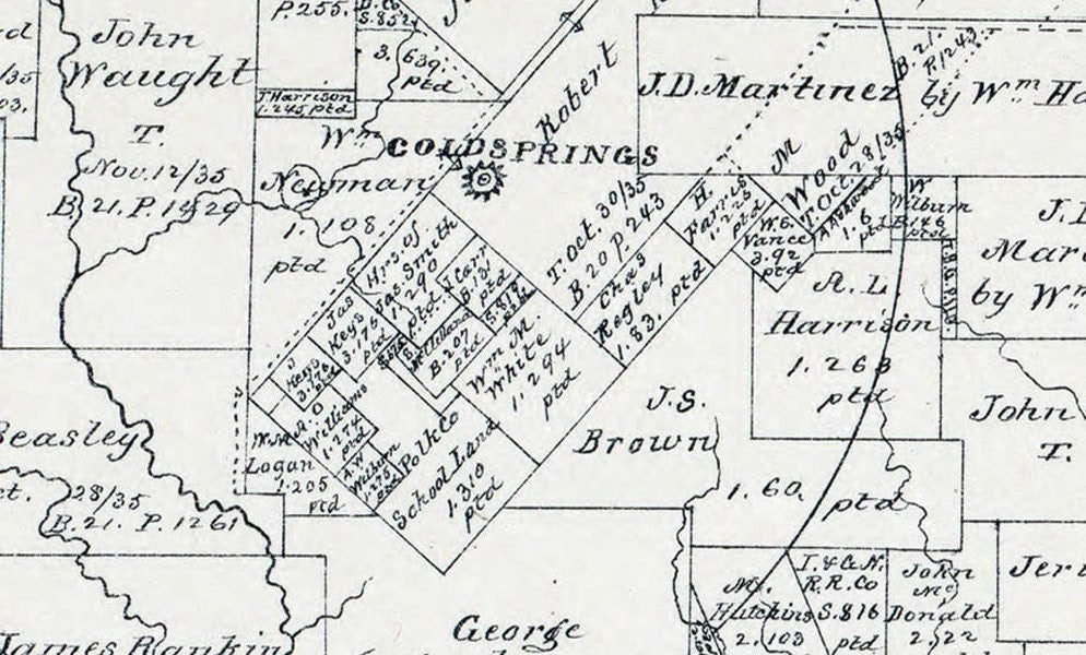 1879 Map of San Jacinto County Texas