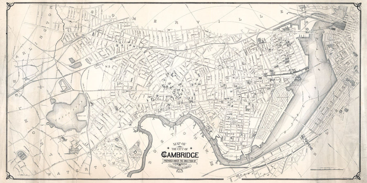 1894 Map of Cambridge Massachusetts