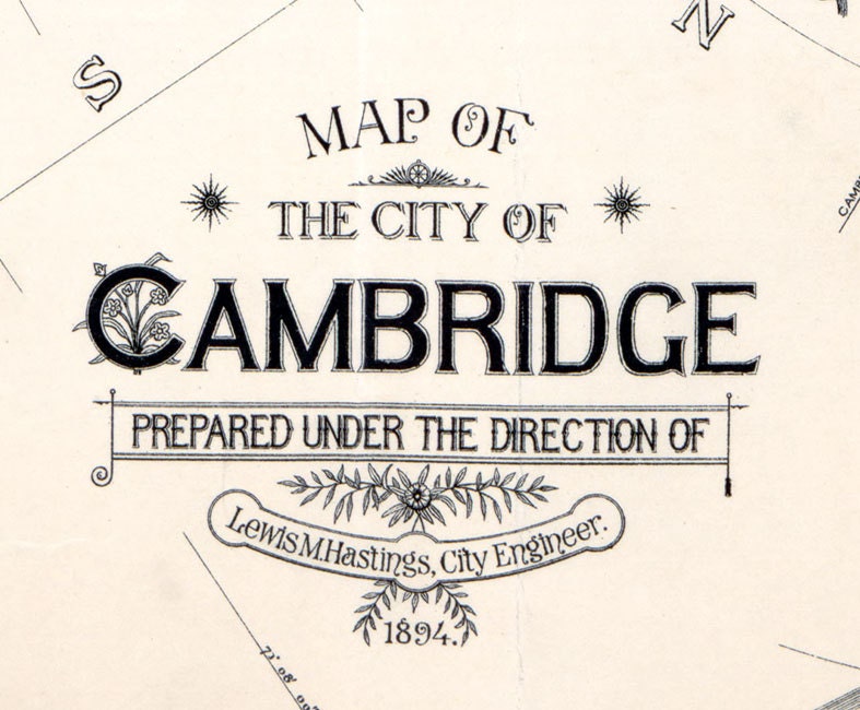 1894 Map of Cambridge Massachusetts