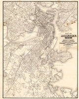 1881 Map of Boston Massachusetts