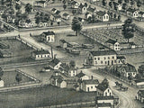 1875 Panoramic Map of Belle Centre Logan County Ohio