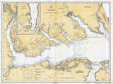 1933 Nautical Map of Albemarle Sound North Carolina