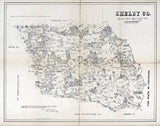 1880 Farm Line Map of Shelby County Texas