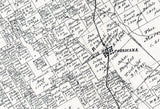 1880 Farm Line Map of Navarro County Texas