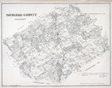 1880 Farm Line Map of Navarro County Texas