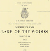 1955 Nautical Map Lake of the Woods Minnesota