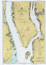 1986 Nautical Map of Hudson and East Rivers New York City