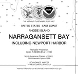 2013 Nautical Map of Narragansett Bay and New Port Harbor Rhode Island