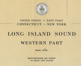 1934 Nautical Map of Long Island Sound Western Part New York