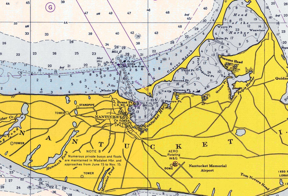 1966 Nautical Map of Nantucket Sound Massachusetts