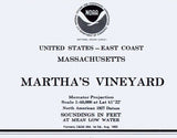 1981 Nautical Map of Marthas Vineyard Massachusetts