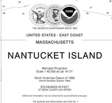 2014 Nautical Map of Nantucket Island Massachusetts