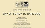 2012 Nautical Map of Bay of Fundy to Cape Cod Maine