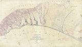 1875 Map of Santa Monica California Topography