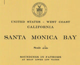 1948 Nautical Map of Santa Monica Bay California