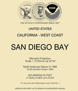 2012 Nautical Map of San Diego Bay California