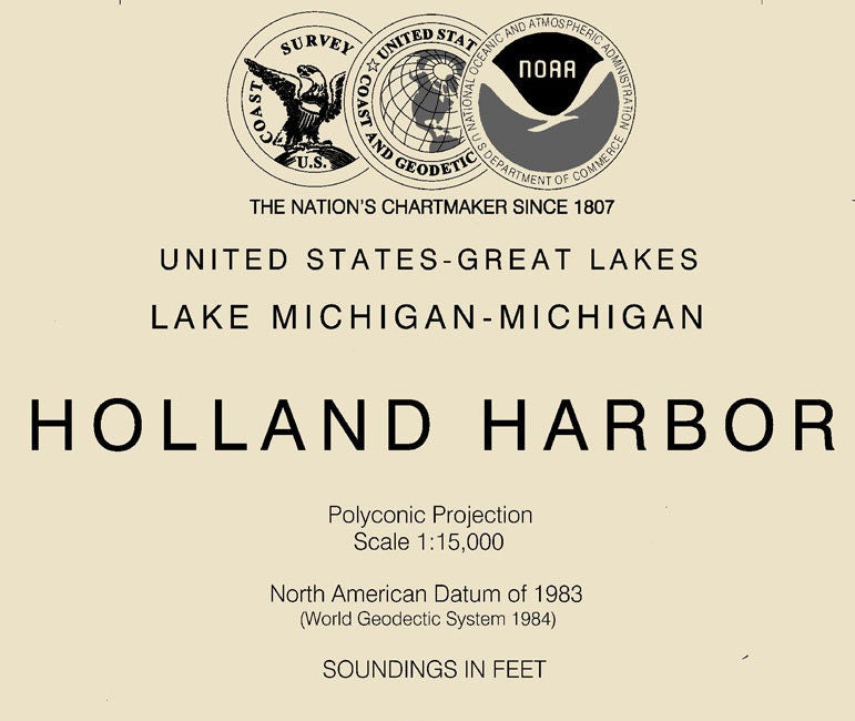 2015 Nautical Map of Holland Harbor & Black Lake Michigan