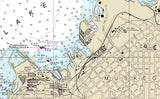 2015 Nautical Map of Muskegon Harbor & Lake Michigan