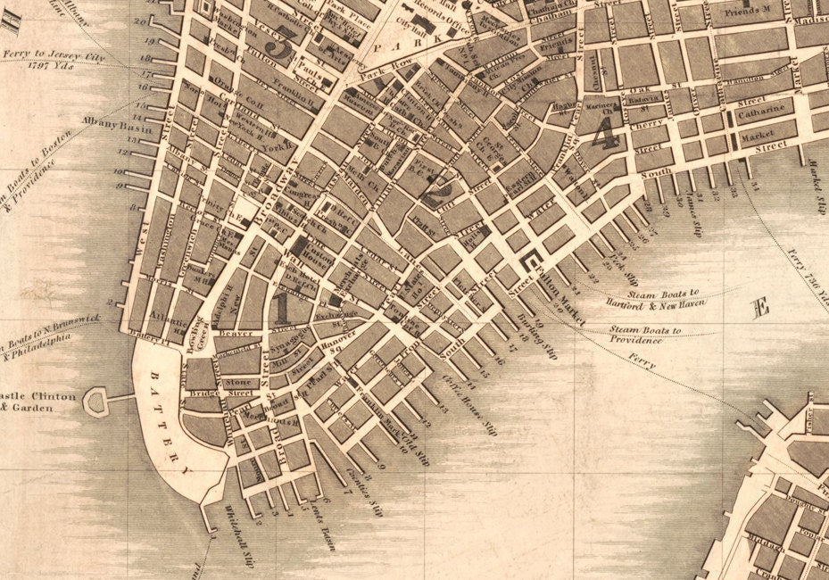 1834 Map of New York City