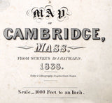 1838 Map of Cambridge Massachusetts