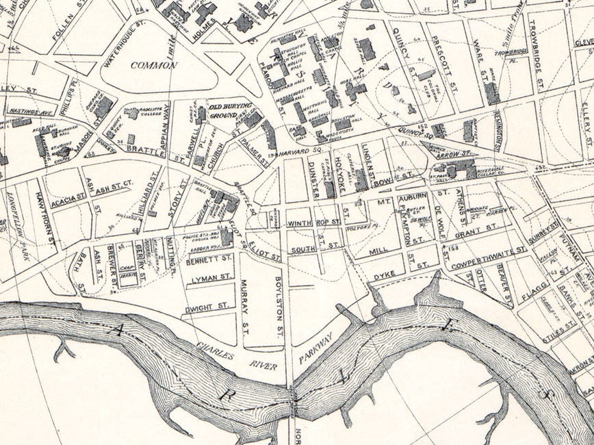 1894 Map of Cambridge Massachusetts