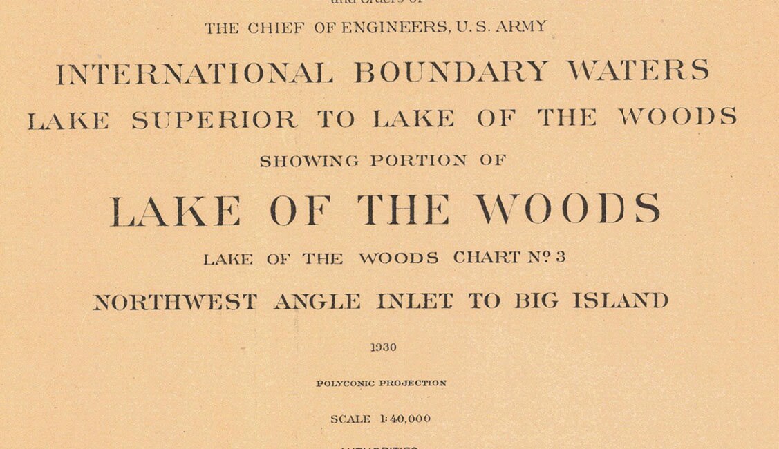 1930 Nautical Map of Lake of The Woods Minnesota