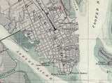 1865 Nautical Map of Charleston Harbor South Carolina