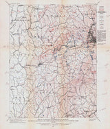 1907 Oil & Gas Well Map Claysville Quadrangle Washington County Pa
