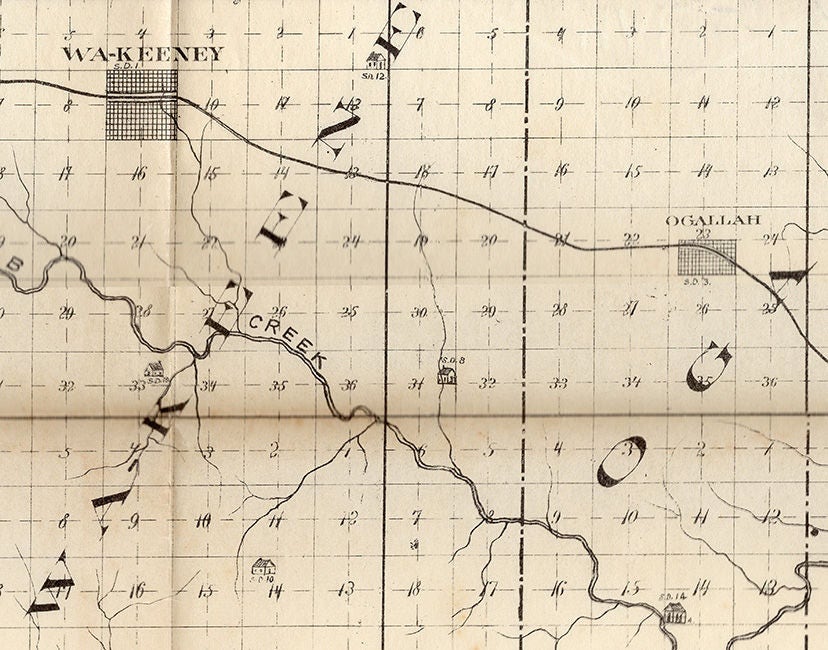 Trego County Kansas Map