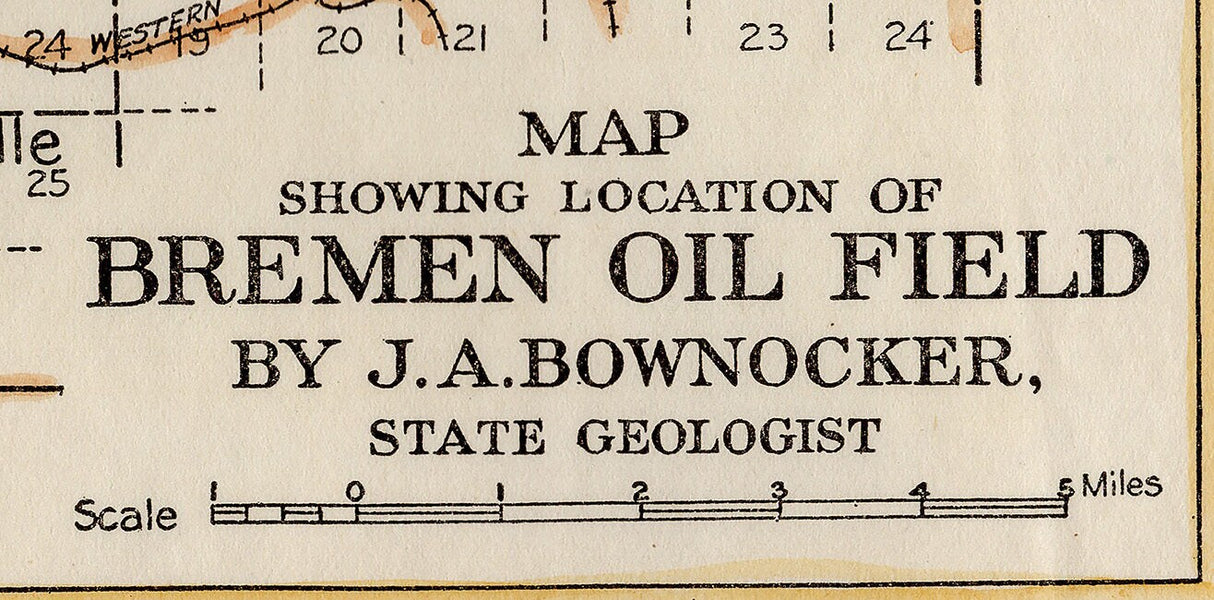 Bremen Oil & Gas Field Map Ohio Junction City New Lexington