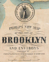 1861 Map of Brooklyn New York