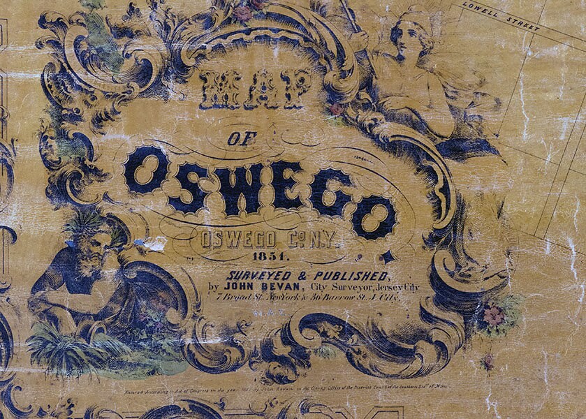 1851 Map of Oswego Oswego County New York