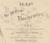 1856 Map of the Village of Rochester New York in 1820