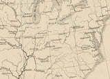 1860 Map of North America Showing the Pacific Railroads