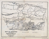 1893 Map of Yonkers Westchester County New York