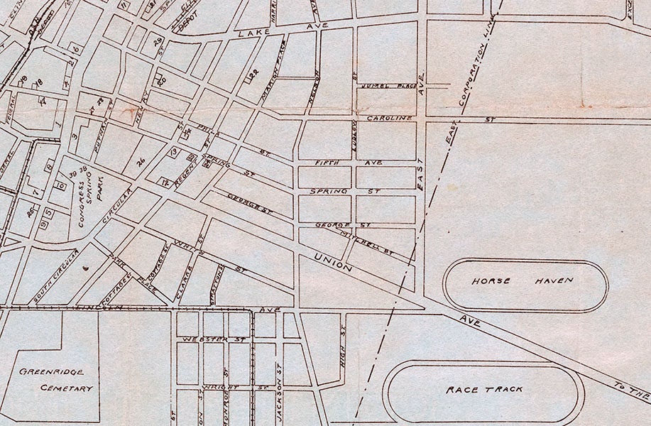1898 Map of Saratoga Springs New York