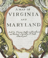 1756 Map of Virginia and Maryland