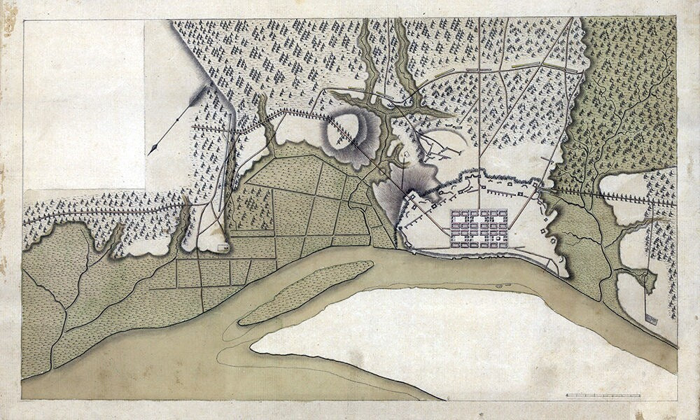 1779 Map of Savannah Georgia