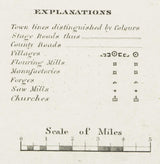 1829 Map of Monroe County New York